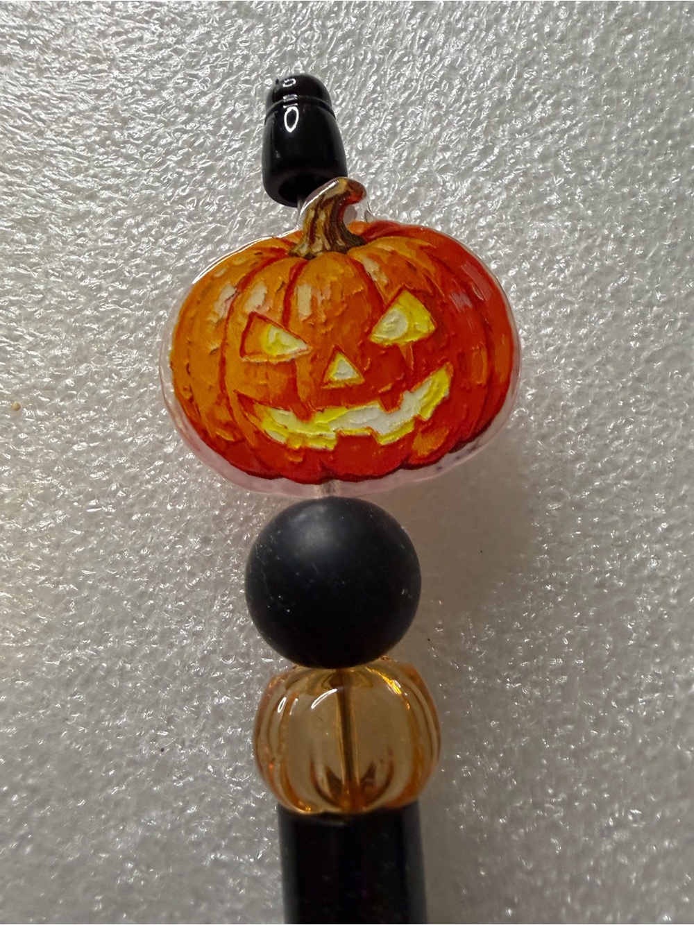 Halloween Pumpkin Dangle Pendant Necklace - Orange & Black